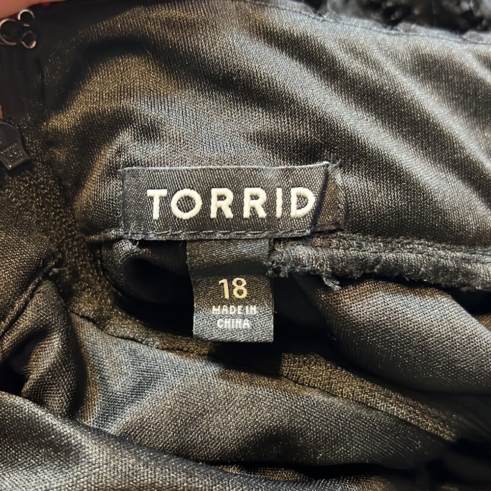 Torrid Plus Size Mesh Stripe A-Line Midi Skirt - image 3